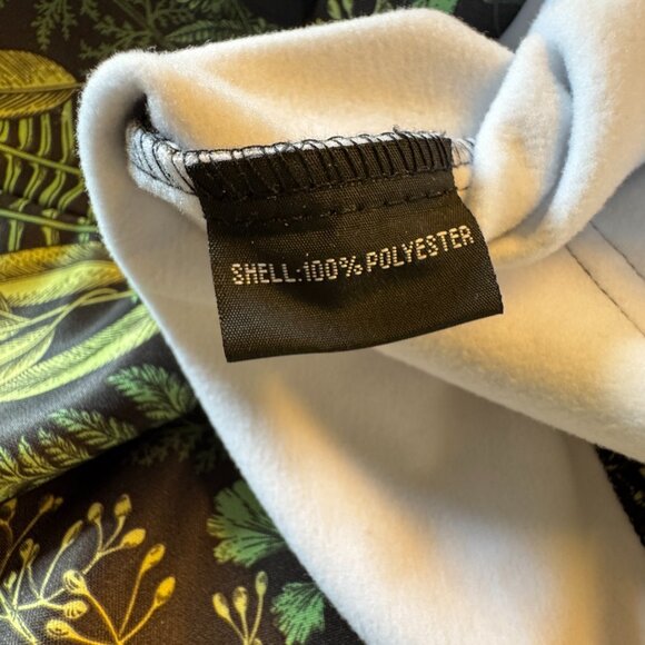 Saga Outerwear Saga Tech Hooded Pullover Adult Large Black Green Leaf Print - Picture 13 of 13